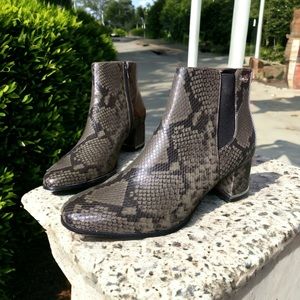 NEW CALVIN KLEIN FIORANNA ankle boot snake size 8